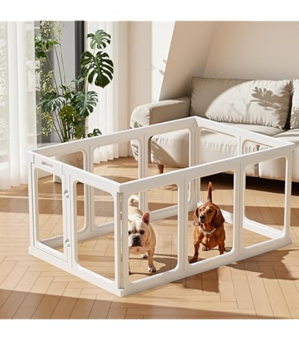 Clear Acrylic Dog Playpen Transparent Dog Playpen Indoor, Easy