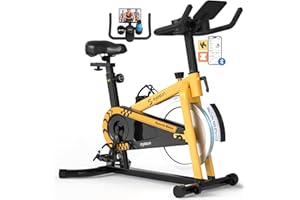 EYESUN Exercise Bikes for Home,Indoor Cycling Bike with Adjustable Friction,Brake Pad Resistance Silent Belt Drive,330lbs Weight Capacity &Upgraded Version Seat for Home Cardio&Weight Loss