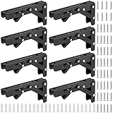 ZEONHAK 8 PCS 6 Inch Wall Mounted Folding Shelf