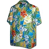 Pacific Legend Tropical Floral Cereus Plumeria Hibiscus Hawaiian Shirt