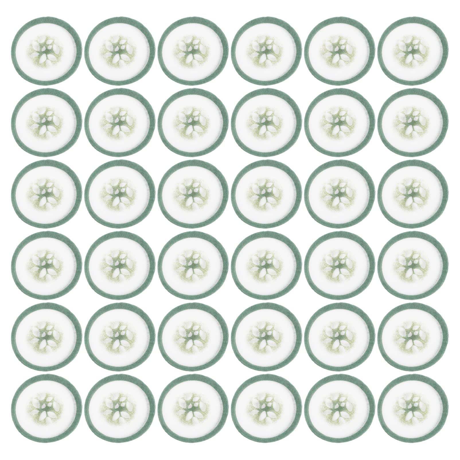 LALAFINA 100pcs Spa Cooling Eye Pads Cucumber Print Eye Patches Eyelash Pad Disposable Vegetable Eye Patches Non- woven Eye Masks Paper for Home Travel Salon