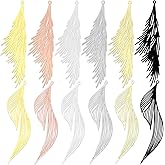 COLIGREE 48pcs Leaf Colorful Filigree Charms Danlge Stylish Leaf Pendants for DIY Earrings Bookmarks Hanging Decorations