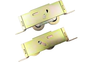 MAXXGEEK Sliding Patio Door Tandem Roller Assembly for Guardian Glass Doors, 1-1/4" Steel Ball Bearing, 5-3/4" Hole Centers, Edge Adjustable, 2 Pack