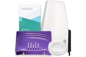 YLXONE Cell Phone Booster for Home & Office,Up to 2000 sq ft,Cell Phone Signal Booster with Band 66/25/2/4/5/12/13/17,Boost 5G 4G Data for All U.S. Carriers FCC Approved Cell Booster
