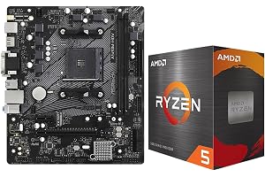 MICRO CENTER AMD 5500 Processor with ASRock A520M-HDV AM4 DDR4 Motherboard