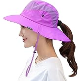 Women's Summer Sun Outdoor UV Protection Foldable Mesh Wide Brim Beach Fishing Bucket Hat