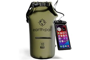 Earth Pak Waterproof Dry Bag with Zippered Pocket - Waterproof Dry Bag Backpack Keeps Gear Dry