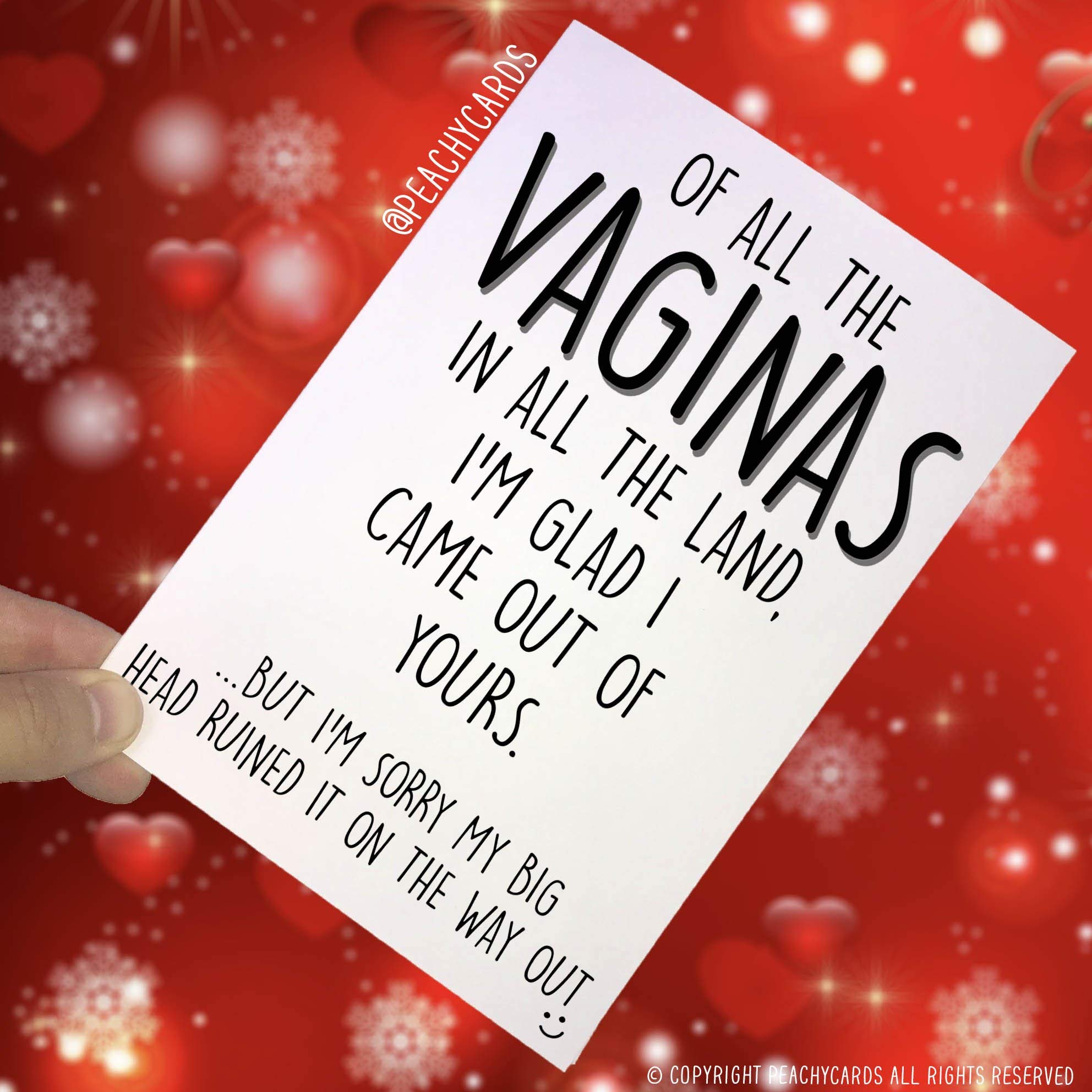 Funny Mother's Day Card Funny Birthday Card Mum Card Funny Card, Joke, Witty, Card for Her Sorry I Ruined Your Vagina Christmas Card PC212