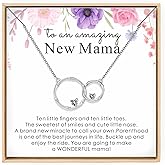 Annamate Sterling Silver Necklace Gifts for New Mom & First Time Mother - Pregnancy & Mama to be Necklace