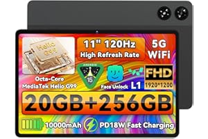 Tablet 11 inch ZPad3 android tablet, 11" 120Hz 1920x1200 FHD Display, 20GB+256GB+2TB Expand, Helio G99 Octa Core CPU, Android