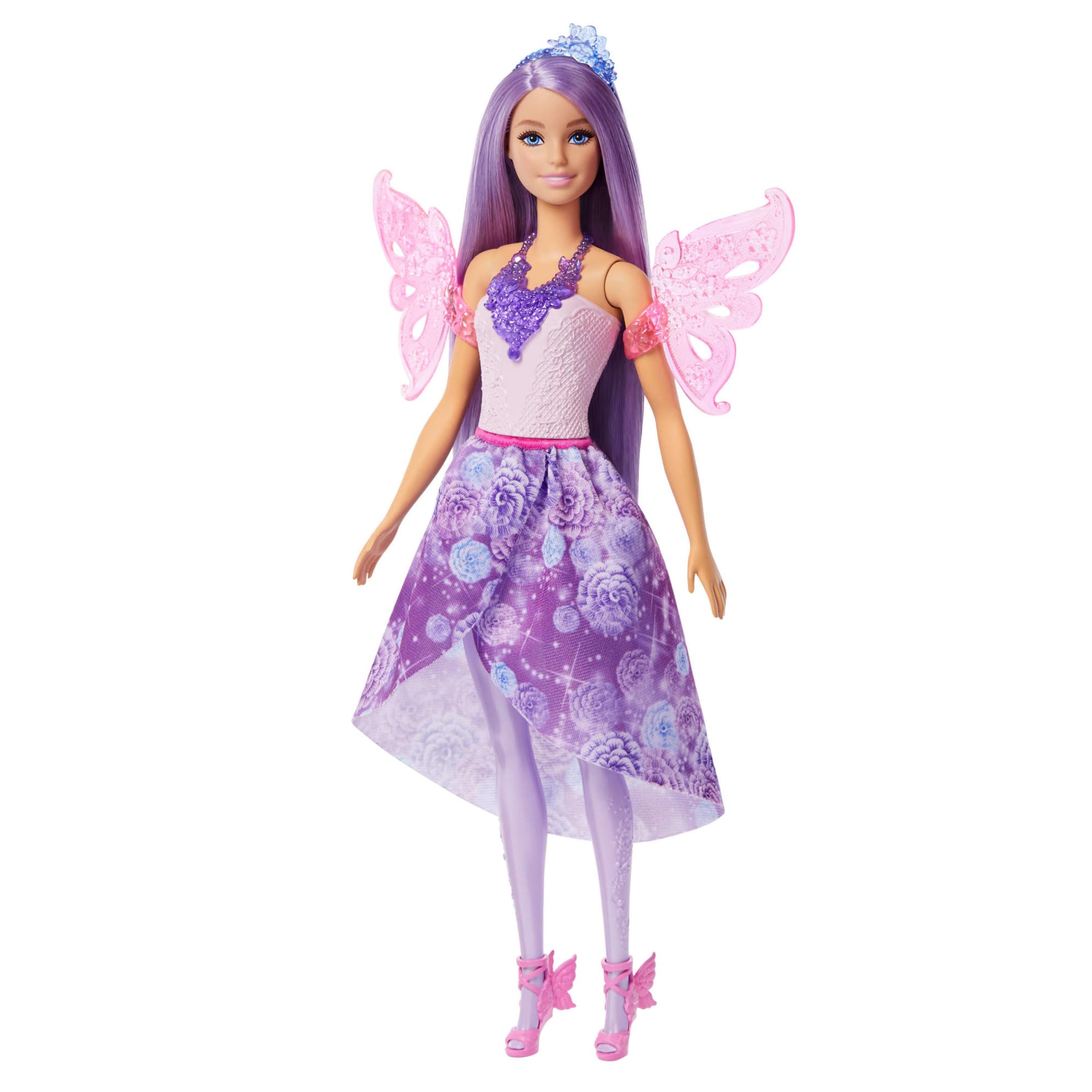 Barbie Doll with Clothes & Accessories, Fantasy Fashion Pack with 8 Accessories Including Mermaid Tail, Fairy Wings, Royal Necklaces, Shoes & More for 10+ Looks, JCP74