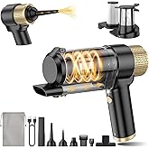 AHNR Handheld Car Vacuum Cleaner Cordless with 16000PA Powerful Suction, 4-in-1 Portable Mini Vacuum Cleaner & Air Duster with Multi-Accessories, Hand Held Vacuum Cordless Rechargeable for Car Home