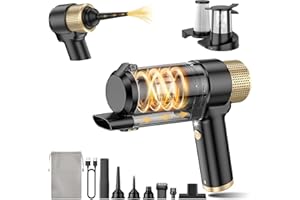 AHNR Handheld Car Vacuum Cleaner Cordless with 16000PA Powerful Suction, 4-in-1 Portable Mini Vacuum Cleaner & Air Duster with Multi-Accessories, Hand Held Vacuum Cordless Rechargeable for Car Home