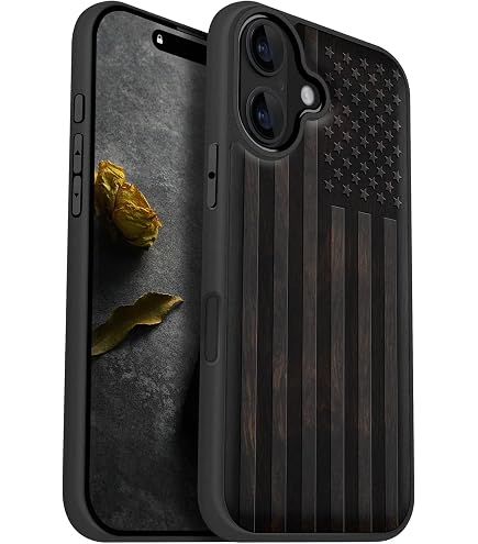 Carveit Funda Magnética De Madera Para IPhone 16e, Grabado Artesanal De Madera Y Carcasa Incrustada Hecha A Mano, Cubierta De TPU A Prueba De Golpes, Compatible Con Cargadores Inalámbricos MagSafe