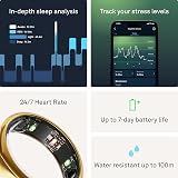 Oura Gen3 Heritage Smart Ring Gold Size 13 Sleep Heart Rate Fitness view 5