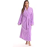 Just Love Velour Kimono Robe Hooded Bath Robes for Women Maxi Length