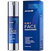 DIPSEVEN 6 in 1 Face Cream for Men: Anti-Aging Mens Moisturizer - Firming Peptide & Hyaluronic Acid & Squalane - Wrinkles Cream Eye Bag Treatment for Men
