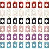 SUNNYCLUE 1 Box 60PCS Card Charm Poker Charms Ace Poker Card Easter Mini Playing Card Ace of Spades Good Luck Enamel Alloy Charms for Jewelry Making Charms Earrings Necklace Bracelets DIY Crafts