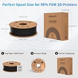 Creality Official Hyper ABS Filament 1.75mm 1kg Black High-Speed, 0.03mm view 7