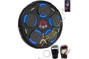 BEWOLK Music Boxing Machine, Boxing Machine Wall Mounted Music with Gloves, Smart Bluetooth Boxing Equipment, Boxing Music Workout Machine