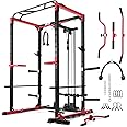 RitFit All-in-One Squat Rack for Home Gym, PPC02C Multi-Function 1000 LBS Capacity Power Cage with LAT Pulldown, Pulley System, Dip Bar, Landmine & More Power Rack Attachments, Package