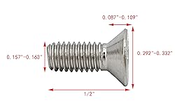 FixtureDisplays® 10-32 X 1/2" Stainless Flat Head
