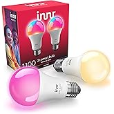 innr Zigbee A19 Smart Bulb, Works with Hue*, Alexa, SmartThings (Hub Required), White & Color, 40% More Brightness, E26 LED C