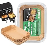 100 Pcs Ninja Air Fryer Liners Disposable, Non-Stick Parchment Paper for Ninja DZ201, DZ401, DZ550 & Compatible with Cosori, 