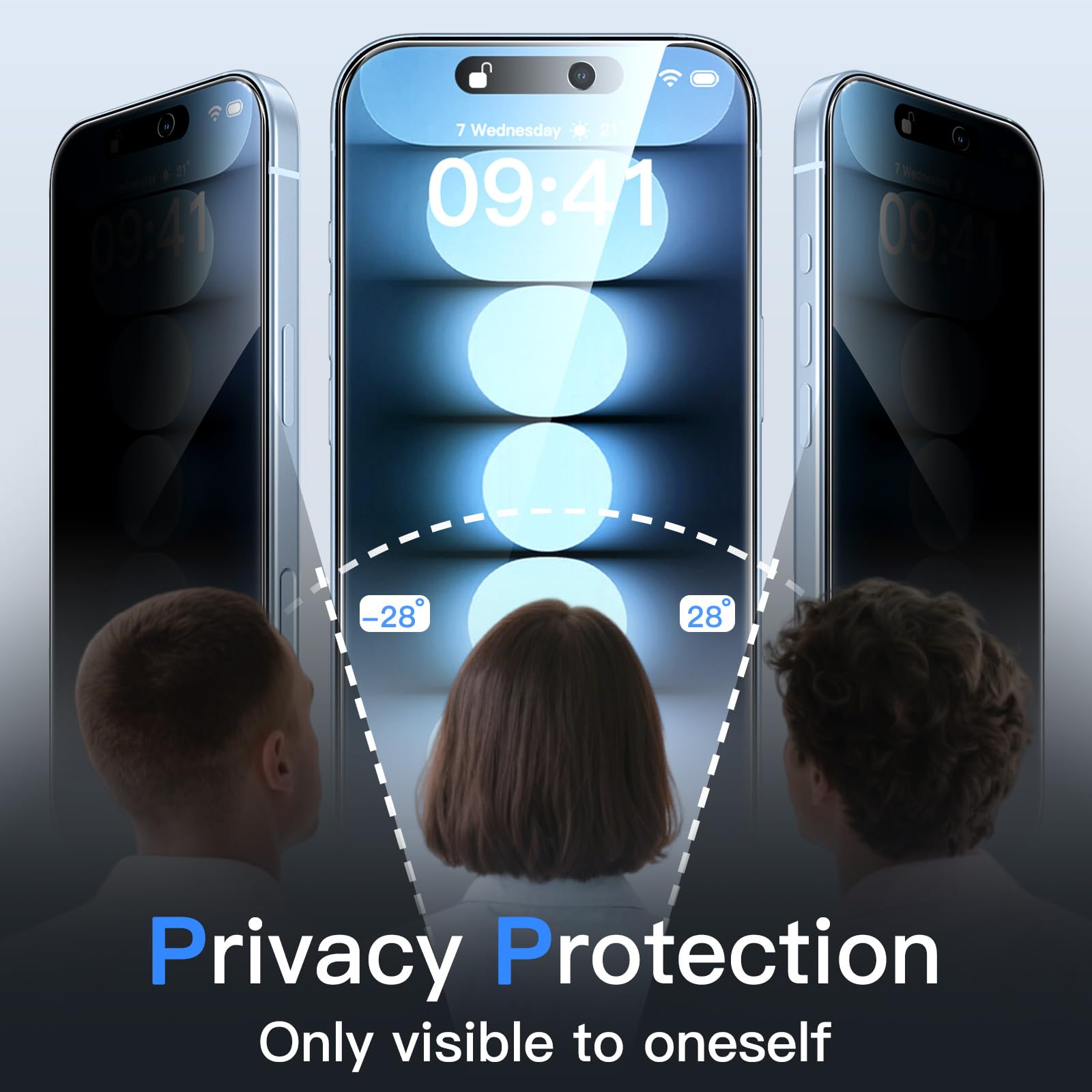 JETech Privacy Screen Protector for iPhone 17 / 17 Air / 17 Pro / 17 Pro Max