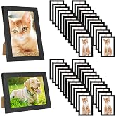 YOUKE OLA Set of 50 Picture Frame Bulk Photo Frames Wall Mounting Simple Photo Frames Multi Picture Frames for Wall or Tabletop, Black