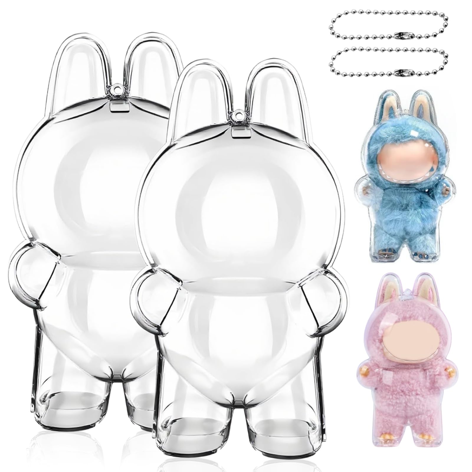 Photo 1 of *** ONLY 1 CASE** 1PCS Protective Case for Monster Doll,Plastic Clear Cover for Plush Figure Doll, Acrylic Case Cover Accessories with Keychain - Standing Case (Doll Not Include)
