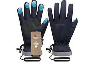 Odtmger Winter Gloves,Ski Gloves 3M Thinsulate Waterproof & Warm Cold Weather Gloves for Parent - Cycling, Driving, Running