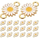 Milisten Sunflower Shape Jewelry Connectors 20Pcs Alloy Pendant Links for Diy Necklace Bracelet Craft Making