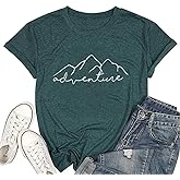 Women Mountain Adventure Workout Tanks Hiking Camping Graphic Athletic Sleeveless Funny Tee Tops