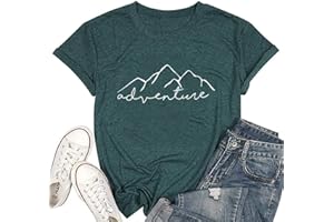 LAIBAO Women Mountain Adventure Workout Tanks Hiking Camping Graphic Athletic Sleeveless Funny Tee Tops