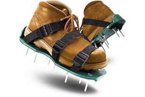 DUCHIFAD Lawn Aerator Shoes, Metal Spike Sandals for Aerating Lawn Soil, One-Size-Fits-All, Pre-Assembled Grass Aerator Tools for Yard Lawn