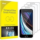 JETech Screen Protector for iPhone SE 3/2 (2022/2020 Edition), 4.7-Inch, Tempered Glass Film, 3-Pack