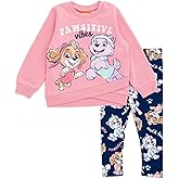 Paw Patrol Crossover Fleece Sweatshirt and Leggings Outfit Set Infant to Little Kid Sizes (12 Months - 7-8)