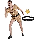 Maxim Party Supplies Men's Lieutenant Police Officer Costume - 4-Piece with Badge & Belt - Deputy Sheriff Outfit