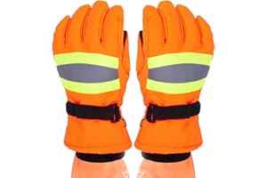 Winter Warm Work Gloves, Reflective Railroad Cold Storage Labor Protection Glove, Waterproof Padded Outdoor Winter Glove, Fle