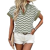 SHEWIN Womens Shirts Ladies Tops and Blouses Short Sleeve V Neck T Shirts Womens Spring Fashion 2025