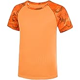 Roadbox Boy's UPF 50+ Rash Guard Swim Shirt, Short Sleeve Water Surf Fishing Sun Shirts, Kids Youth UV Protection Rashguard