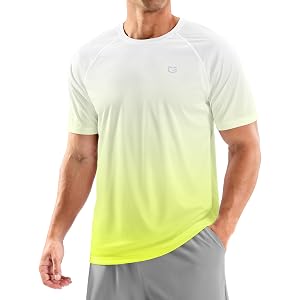 Men's Swim Shirts Rash Guard UPF 50+ Sun Protection Short Sleeve T-Shirts Workout Dry Fit Tee for Pool, Beach, Trip