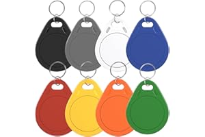 ZGAGFZ NFC Tags Ntag215 NFC Keytags Black NFC fob Rewritable NFC 215 Tag NFC Business Card Programmable NFC Tag 504 Bytes Memory，Compatible with Android & iPhones (NFCKEYS215-8PCS)