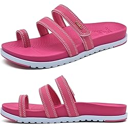 KuaiLu Womens Slides Sandals with Plantar Fasciitis