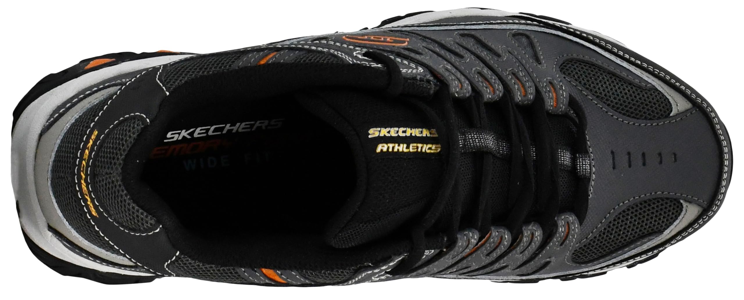 Skechers mens Afterburn M. Fit fashion sneakers, Charcoal, 10.5 X-Wide US - Image 6