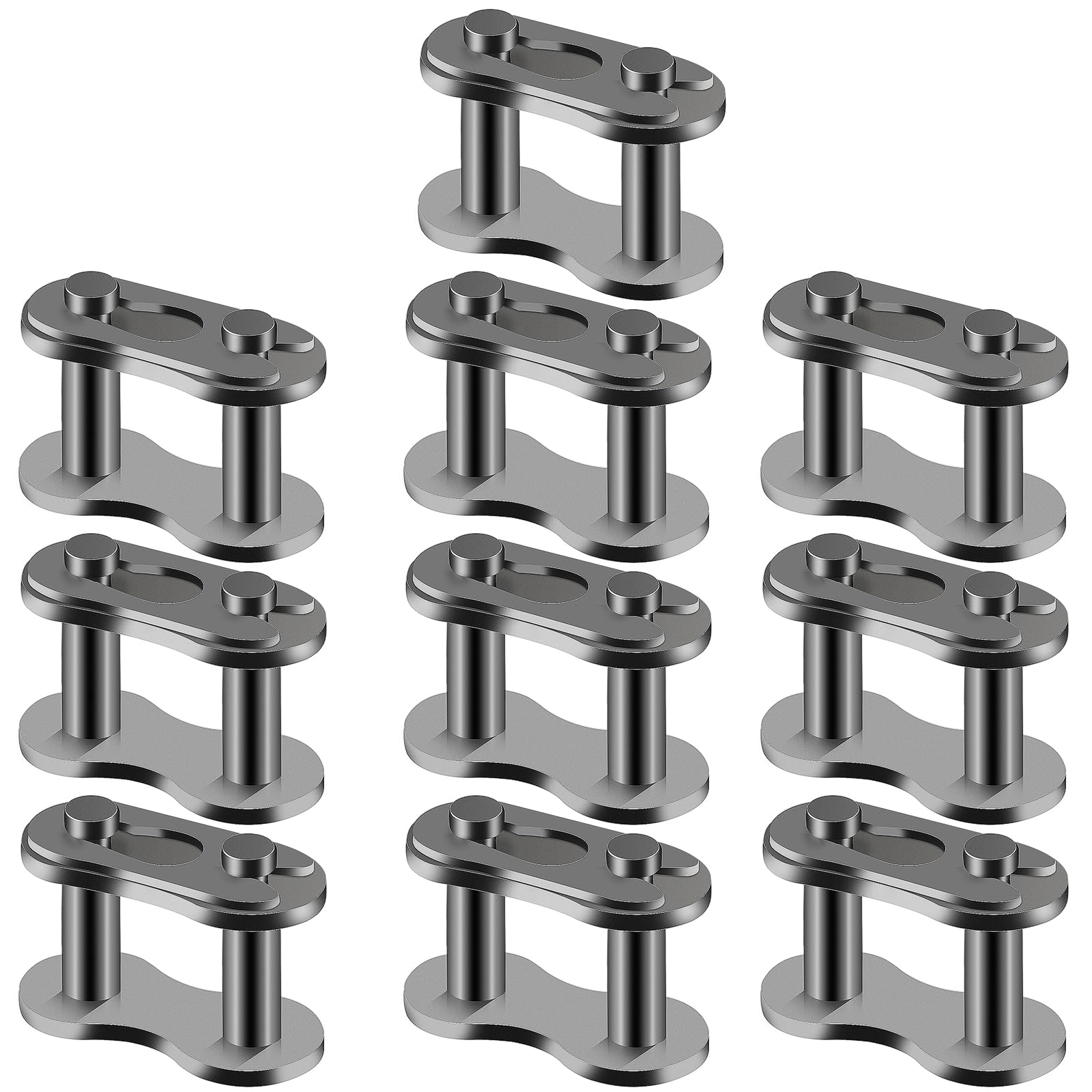 QAZAKY Compatible with 10pcs 530 Drive Chain Repair Master Connector Split Link for ATV Quad Scooter Motorcycle Go Kart Moped Pit Dirt Pocket Racing Bike Triumph Yamaha