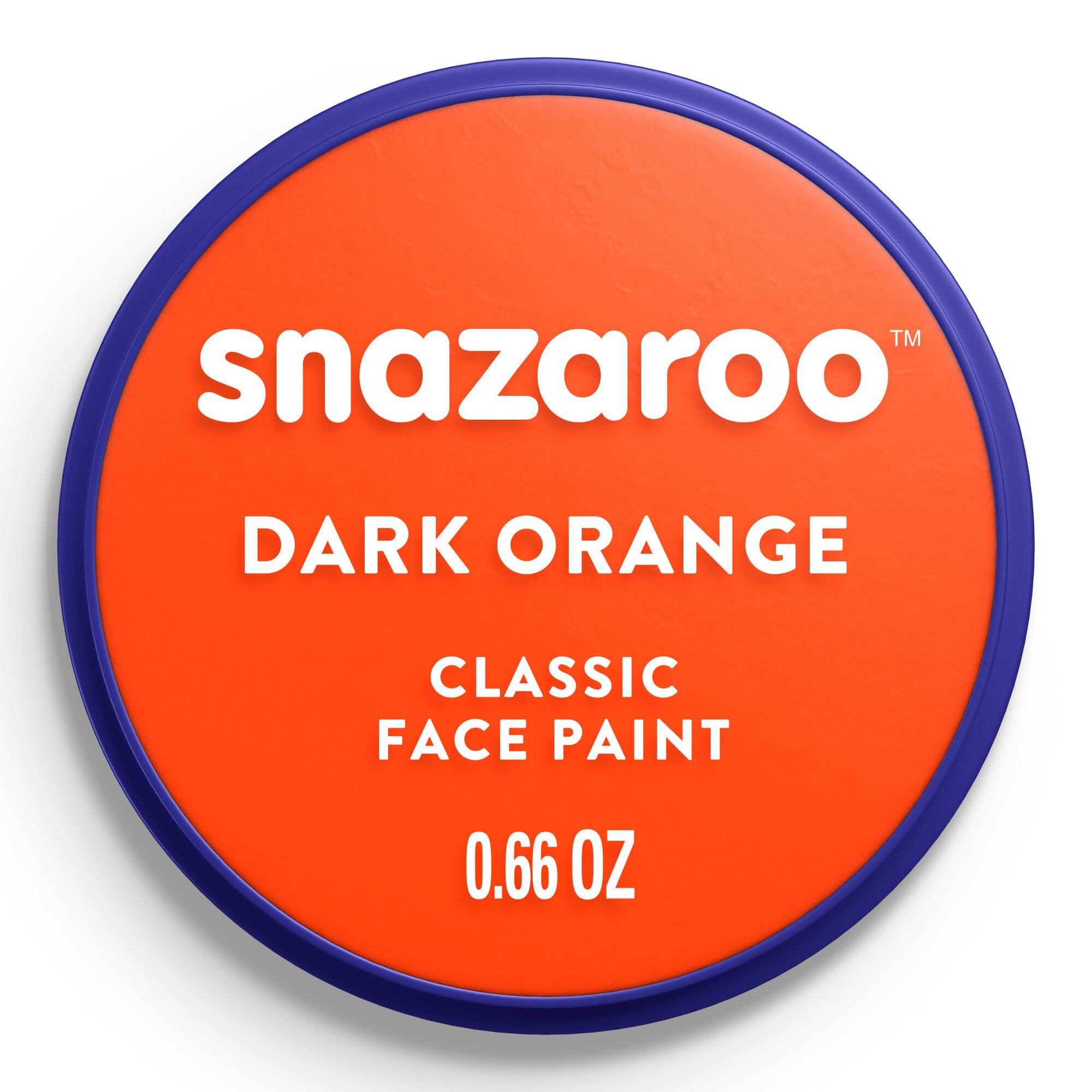 Snazaroo Classic Face and Body Paint for Kids and Adults, Dark Orange Colour, Water Based, Easily Washable, Non-Toxic, Makeup, Body Painting for Parties, for Ages 3+