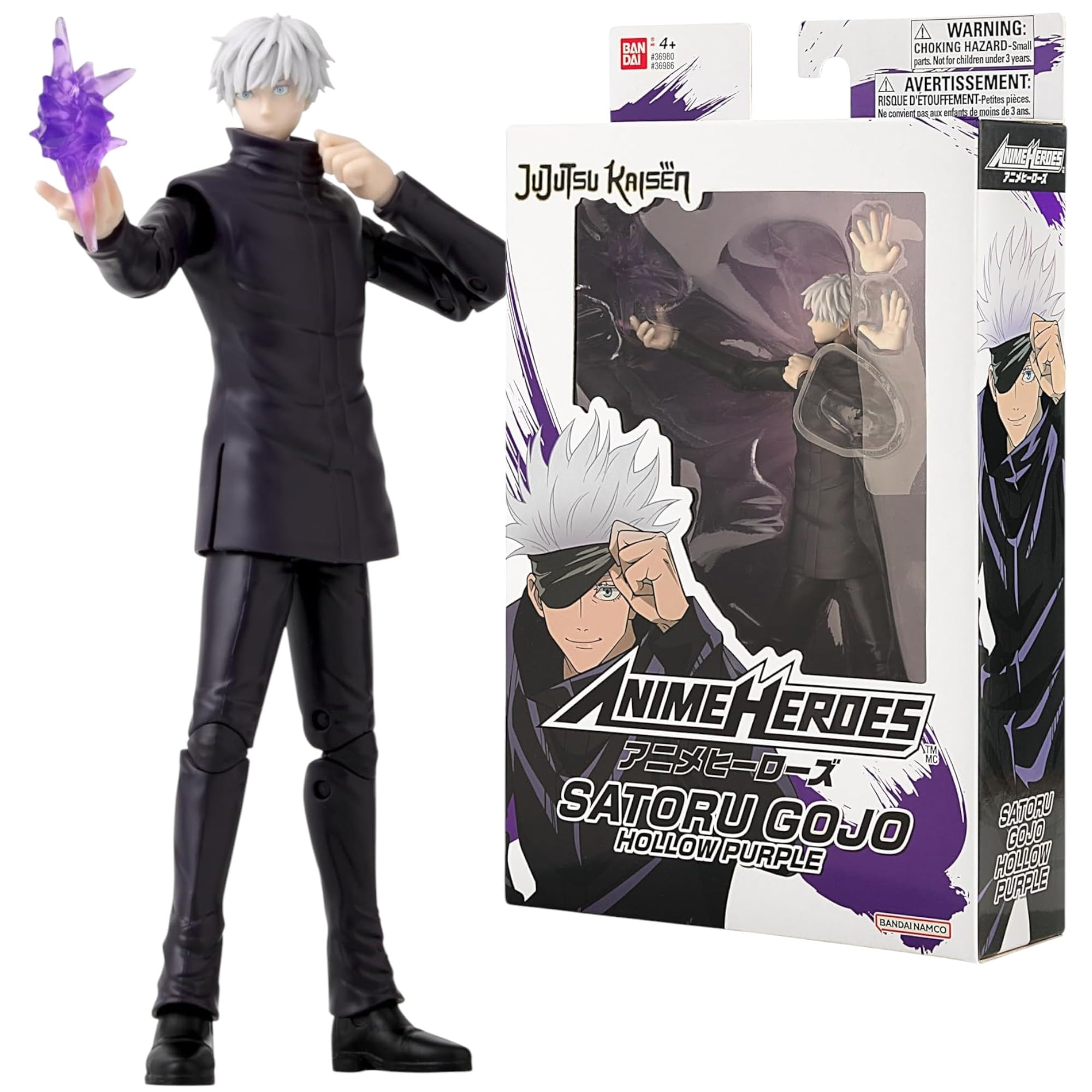 BANDAI Anime Heroes Jujutsu Kaisen Gojo Hollow Purple Action Figure - 17cm Articulated Gojo Action Figure With Extra Accessories Jujutsu Kaisen Action Figures Toys Range - Excellent Anime Gift