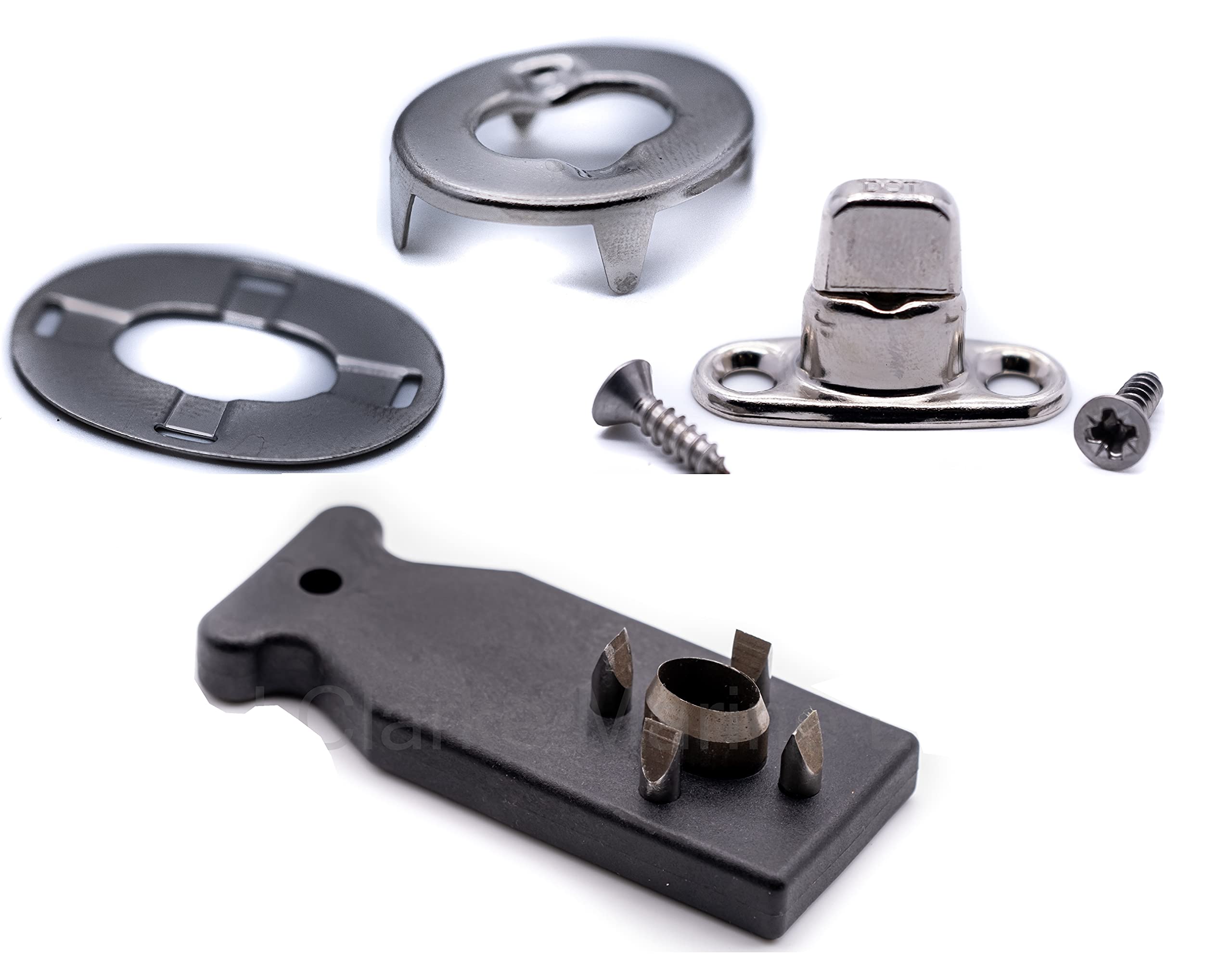 Turnbutton fastener 8mm kit with cutting tool GENUINE DOT BRAND Eyelet, base studs, screws for boat canopy canvas cover twist lock fastener (10)